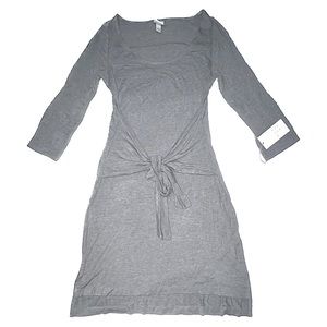 A New Day Heather Grey A-Line Front Tie Dress